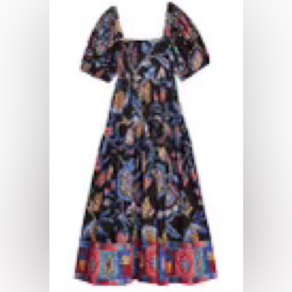 NWT FARM Rio Sunset Tapestry Black Maxi Dress small - Picture 4 of 12